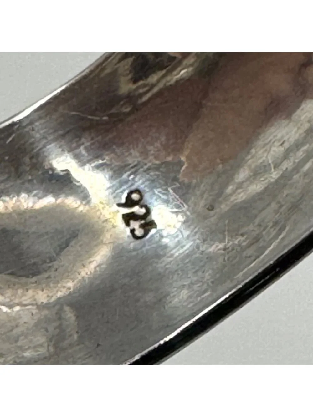 Rounded Open Cuff Bracelet Sterling Silver 925 Size 7.5